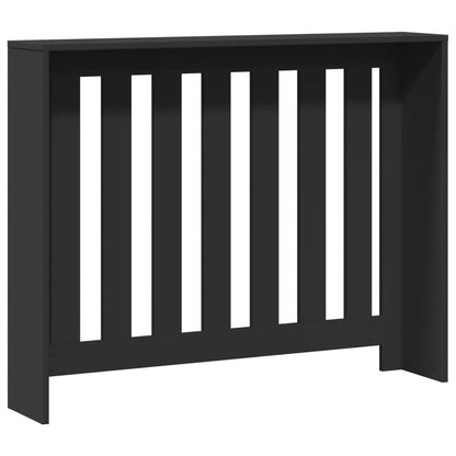 Radiatorombouw 104x20x82 cm bewerkt hout zwart