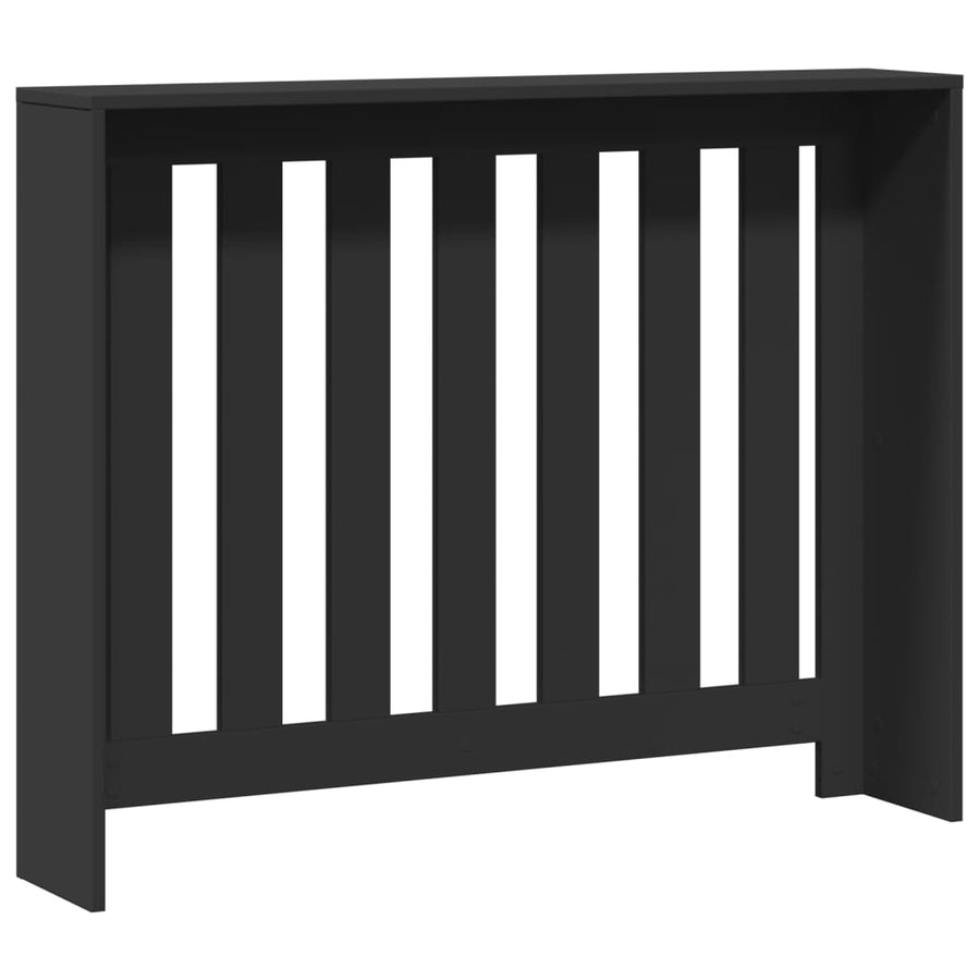 Radiatorombouw 104x20x82 cm bewerkt hout zwart