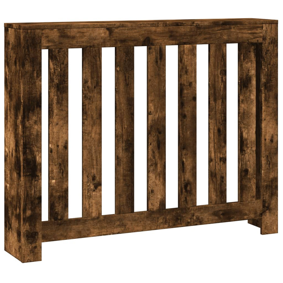 Radiatorombouw 104x20x82 cm bewerkt hout gerookt eikenkleurig