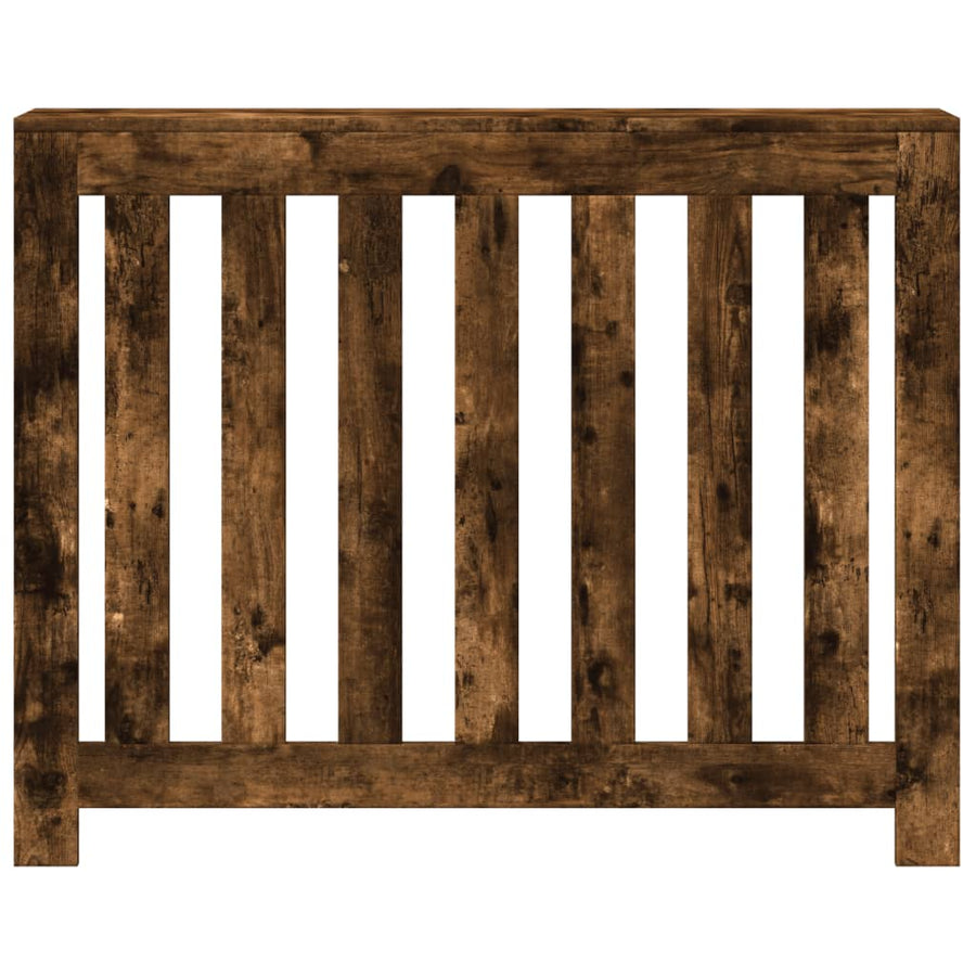 Radiatorombouw 104x20x82 cm bewerkt hout gerookt eikenkleurig