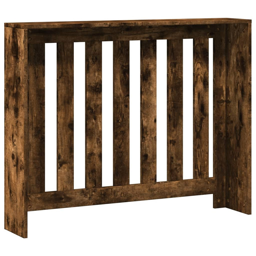 Radiatorombouw 104x20x82 cm bewerkt hout gerookt eikenkleurig