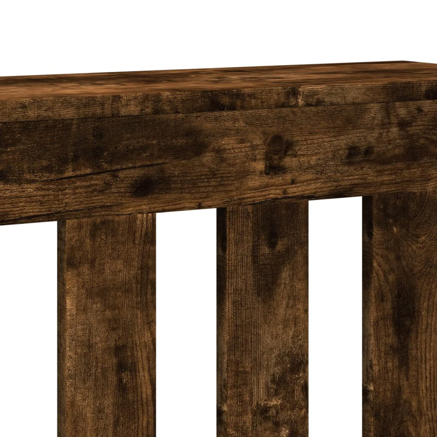 Radiatorombouw 104x20x82 cm bewerkt hout gerookt eikenkleurig