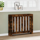 Radiator cover 104x20x82 cm engineered wood smoked oak-colored