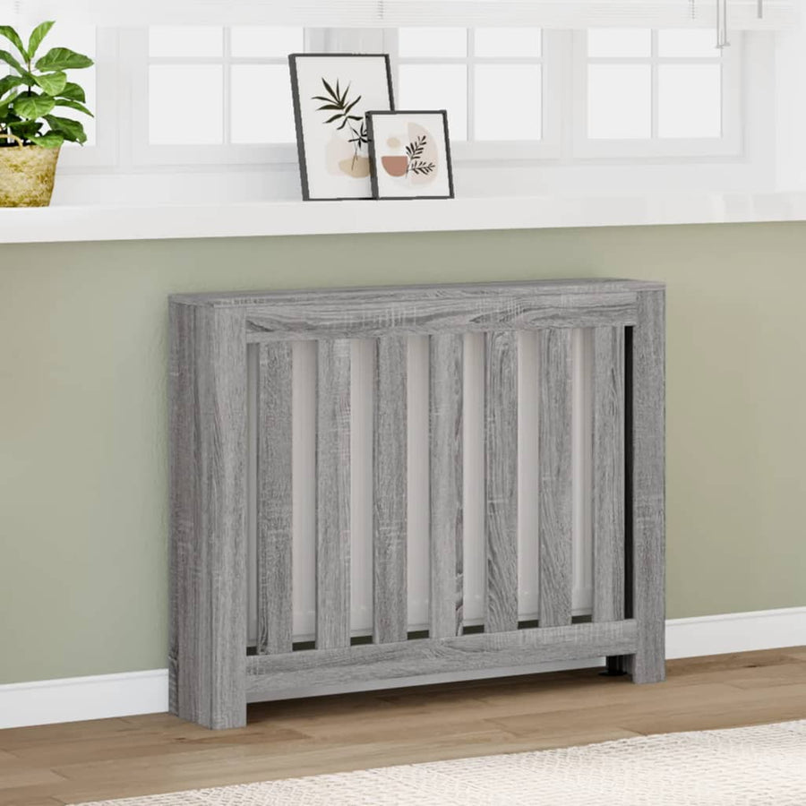 Radiatorombouw 104x20x82 cm bewerkt hout grijs sonoma eiken