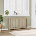 Radiator cover 149x20x82 cm engineered wood Sonoma oak-colored