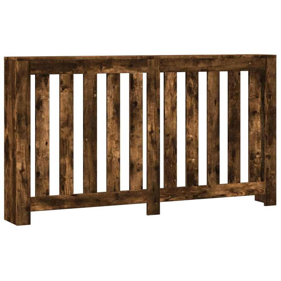 Radiatorombouw 149x20x82 cm bewerkt hout gerookt eikenkleurig