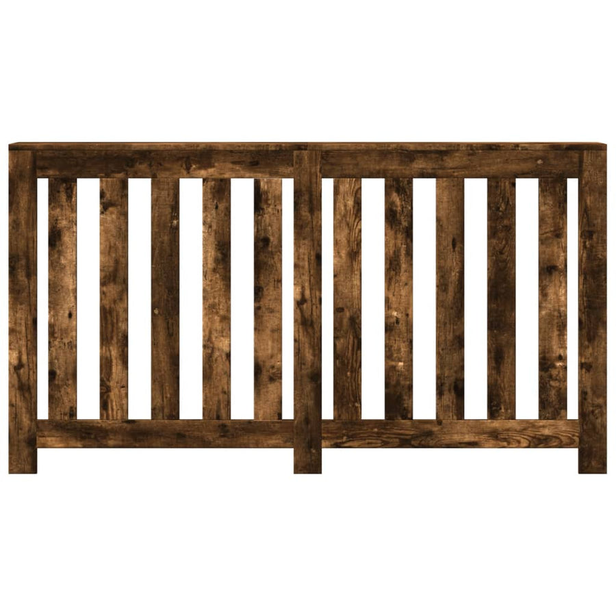 Radiatorombouw 149x20x82 cm bewerkt hout gerookt eikenkleurig