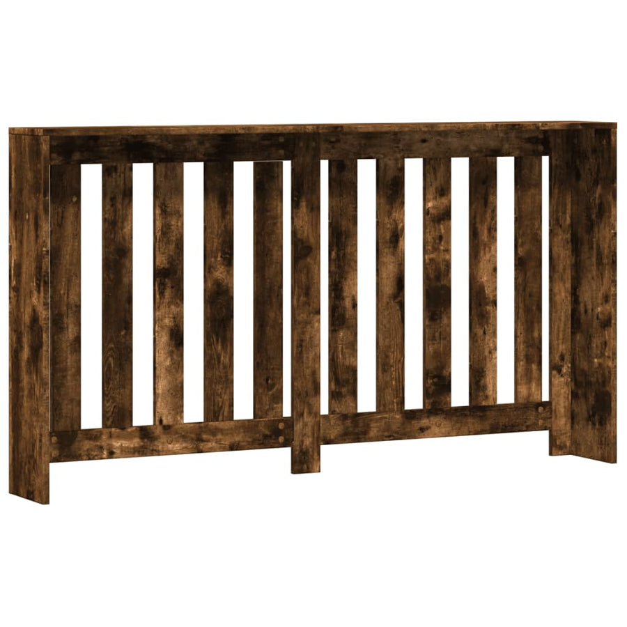 Radiatorombouw 149x20x82 cm bewerkt hout gerookt eikenkleurig