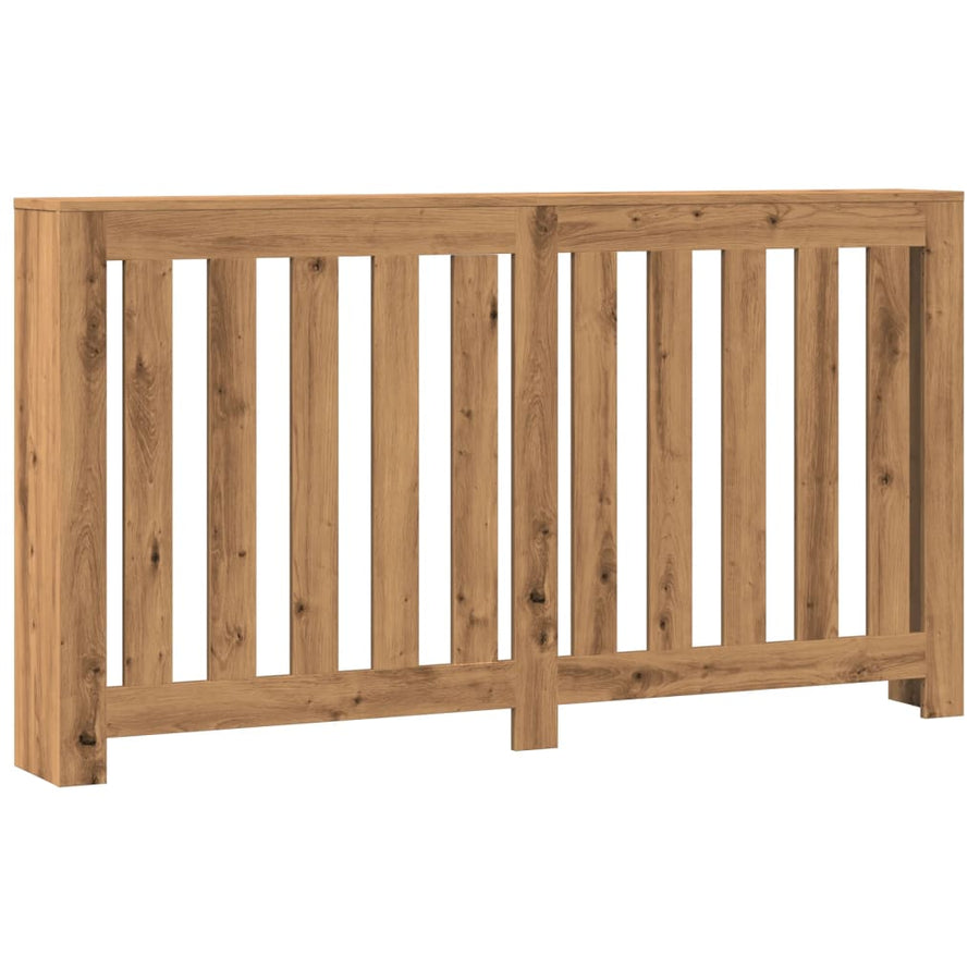 Radiatorombouw 149x20x82 cm bewerkt hout artisanaal eikenkleur