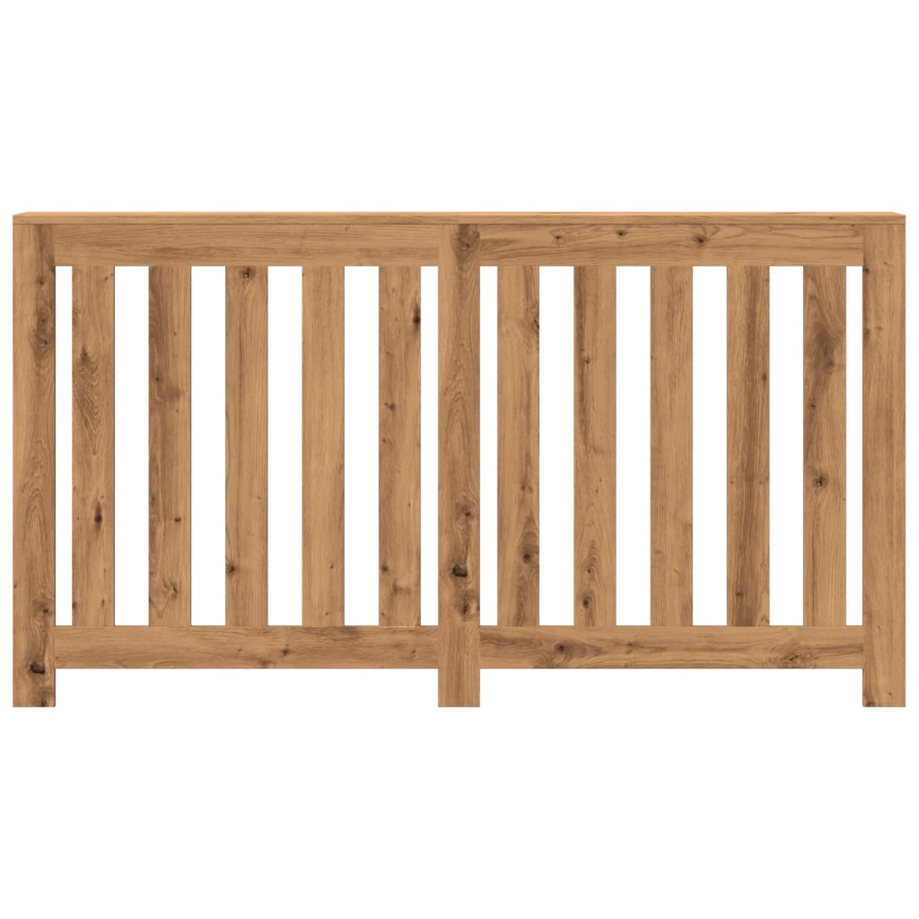 Radiatorombouw 149x20x82 cm bewerkt hout artisanaal eikenkleur