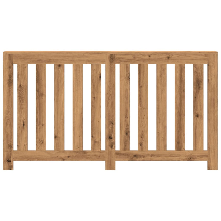 Radiatorombouw 149x20x82 cm bewerkt hout artisanaal eikenkleur