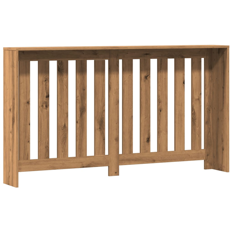 Radiatorombouw 149x20x82 cm bewerkt hout artisanaal eikenkleur