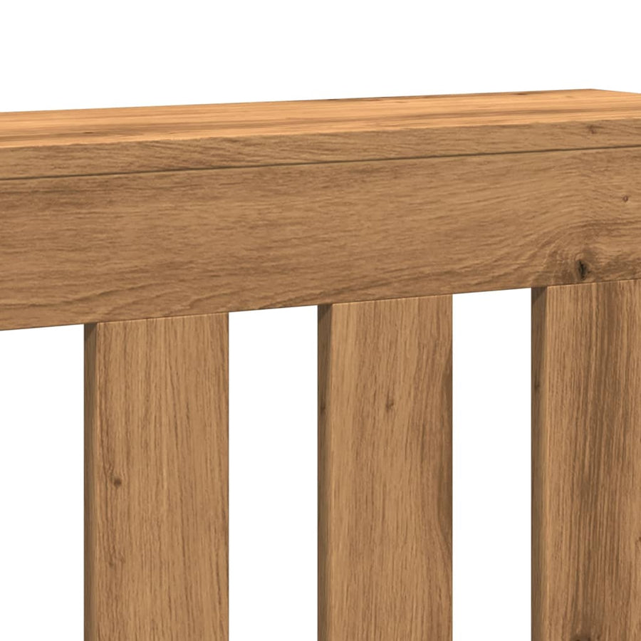 Radiatorombouw 149x20x82 cm bewerkt hout artisanaal eikenkleur