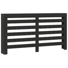 Radiatorombouw 175x20x82 cm bewerkt hout zwart