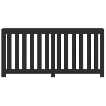 Radiatorombouw 175x20x82 cm bewerkt hout zwart