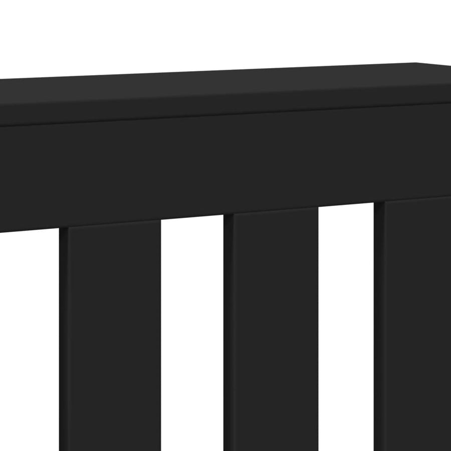 Radiatorombouw 175x20x82 cm bewerkt hout zwart