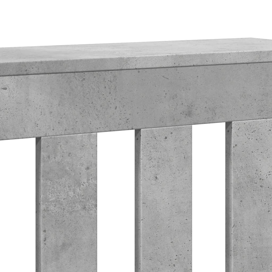 Radiatorombouw 175x20x82 cm bewerkt hout betongrijs