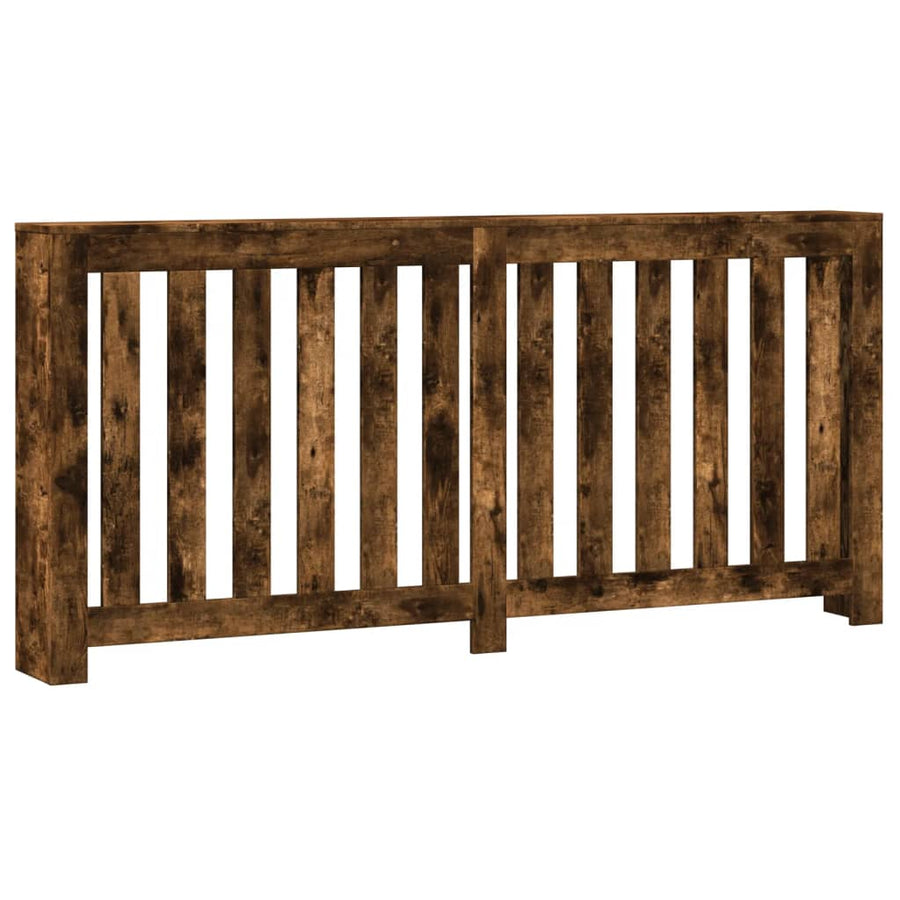 Radiatorombouw 175x20x82 cm bewerkt hout gerookt eikenkleurig