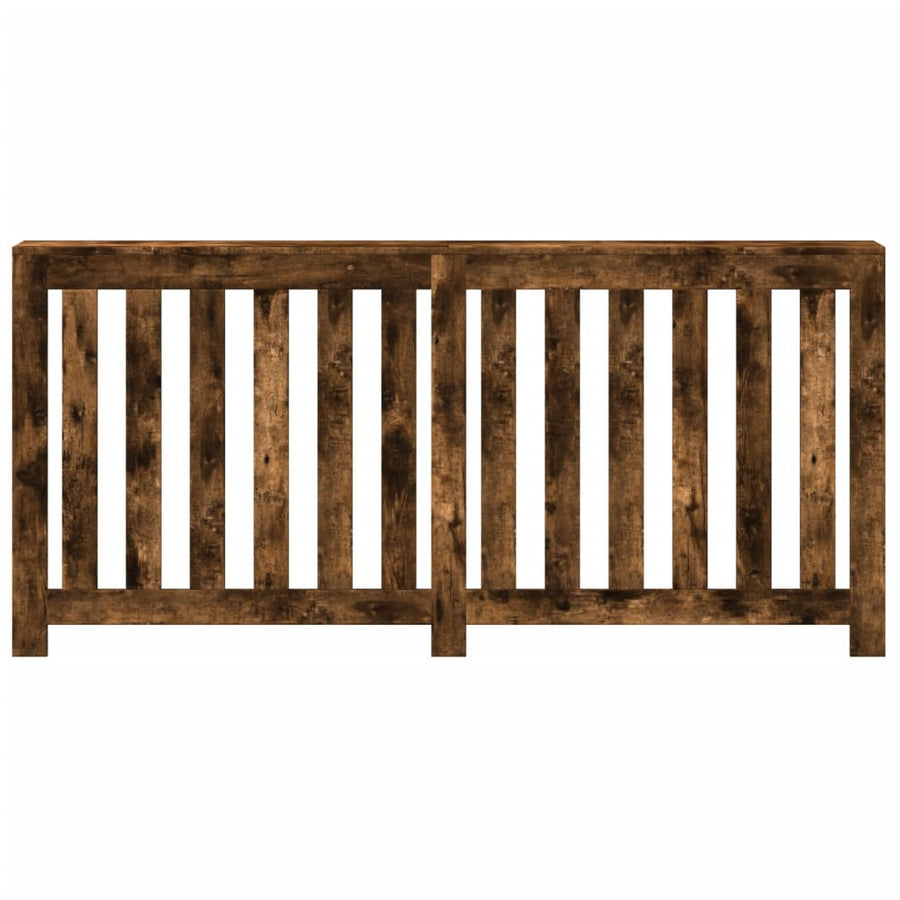 Radiatorombouw 175x20x82 cm bewerkt hout gerookt eikenkleurig