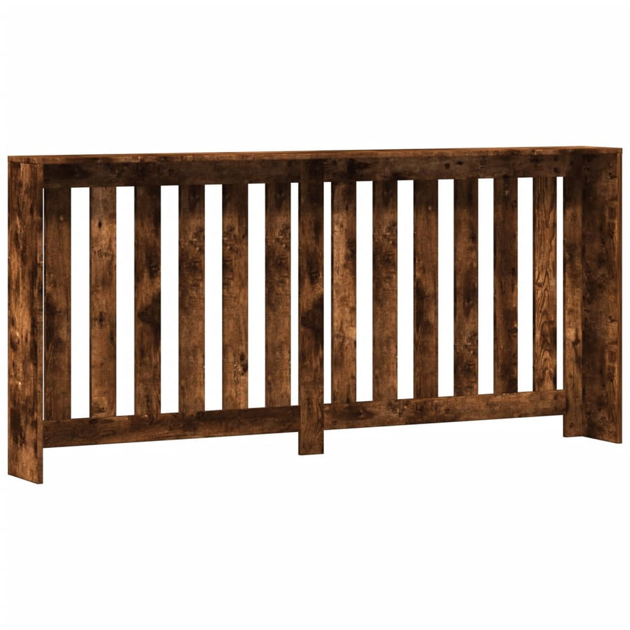 Radiatorombouw 175x20x82 cm bewerkt hout gerookt eikenkleurig