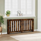Radiator cover 175x20x82 cm engineered wood smoked oak