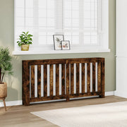 Radiatorombouw 175x20x82 cm bewerkt hout gerookt eiken