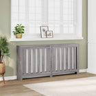 Radiator cover 175x20x82 cm engineered wood grey Sonoma oak