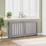 Radiatorombouw 175x20x82 cm bewerkt hout grijs