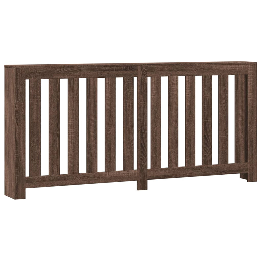 Radiatorombouw 175x20x82 cm bewerkt hout bruin eikenkleurig
