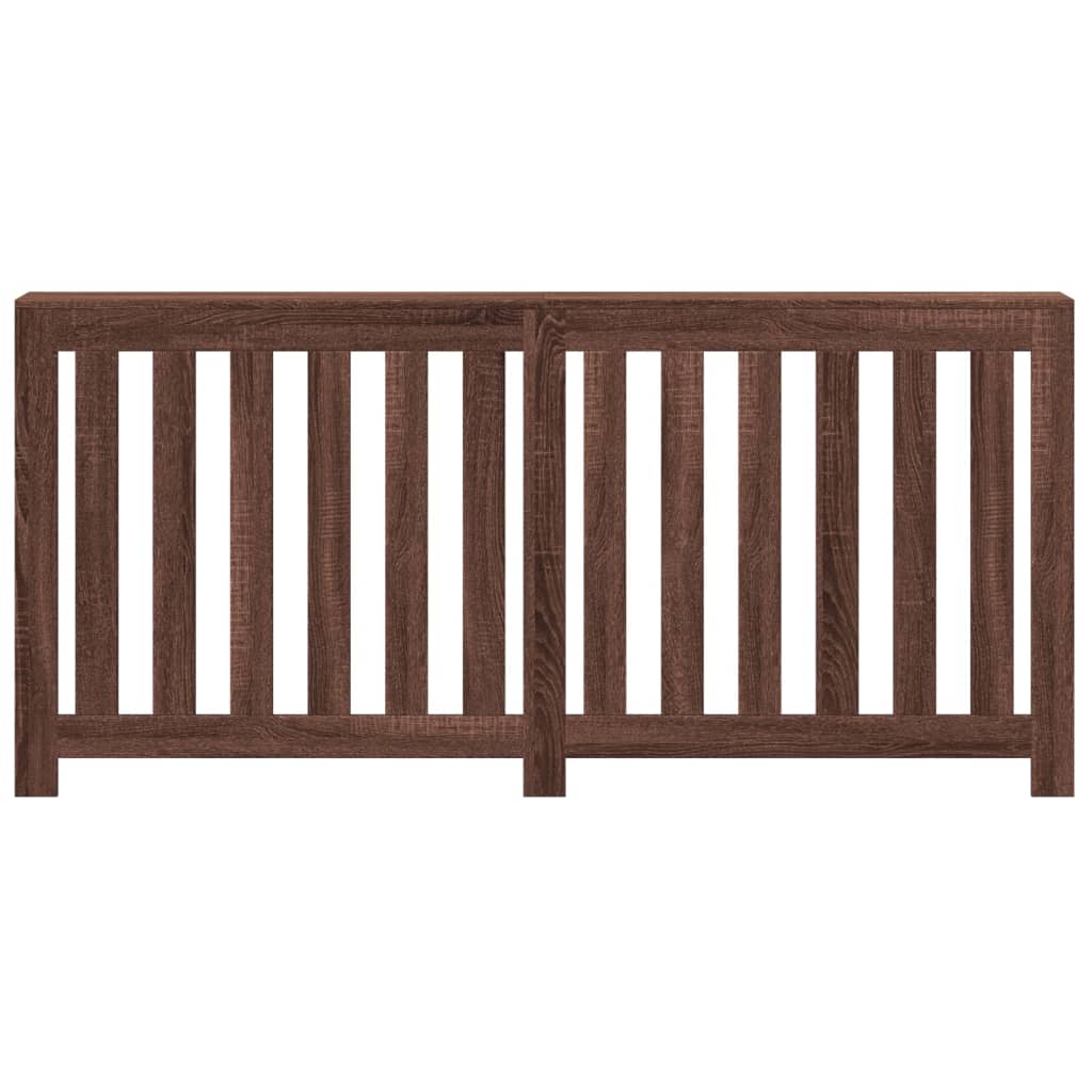 Radiatorombouw 175x20x82 cm bewerkt hout bruin eikenkleurig