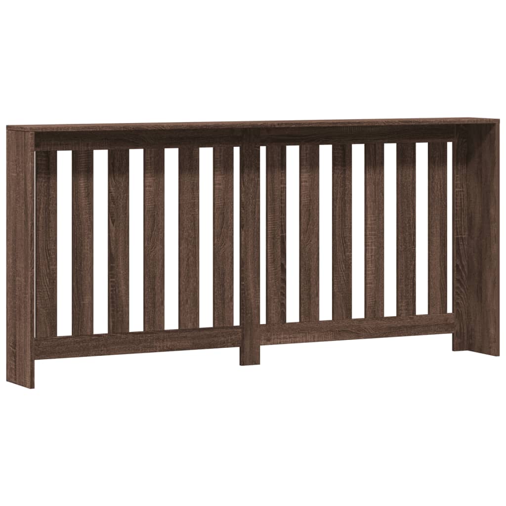 Radiatorombouw 175x20x82 cm bewerkt hout bruin eikenkleurig