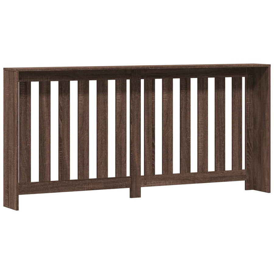 Radiatorombouw 175x20x82 cm bewerkt hout bruin eikenkleurig