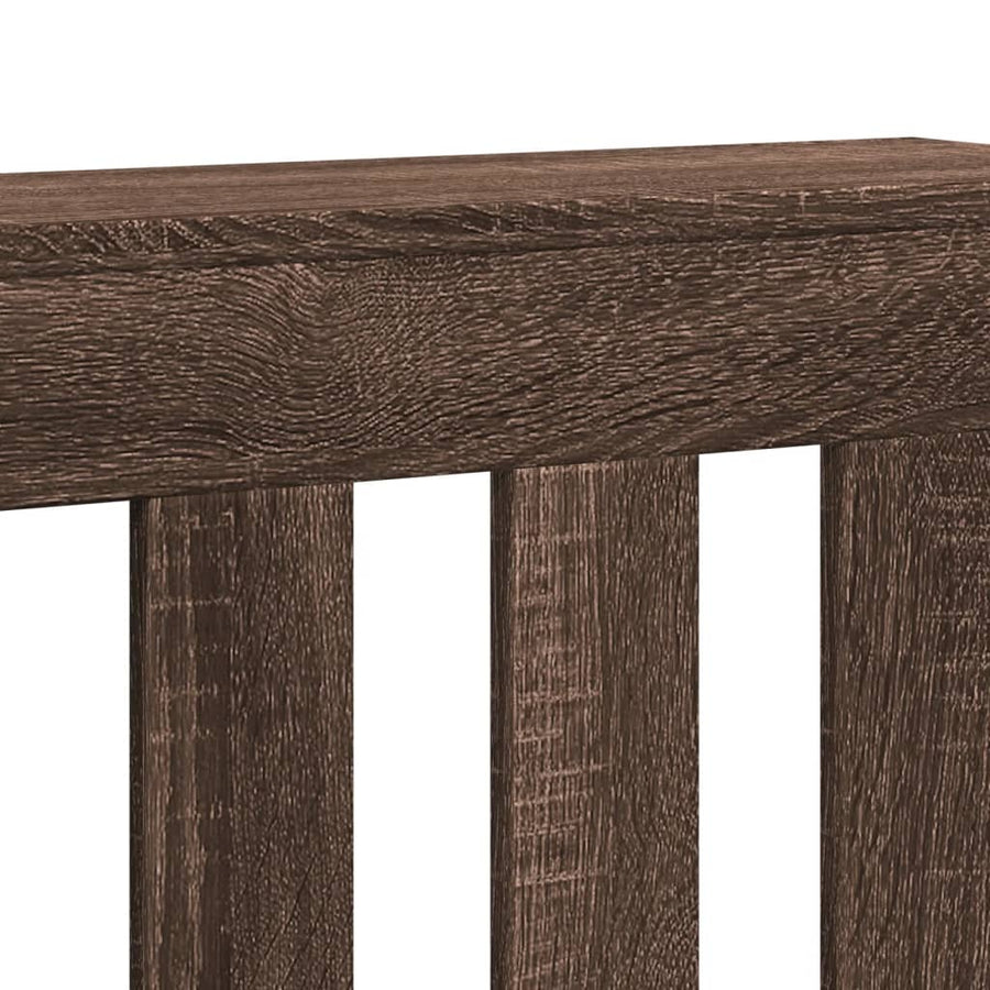 Radiatorombouw 175x20x82 cm bewerkt hout bruin eikenkleurig