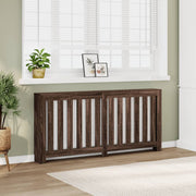 Radiatorombouw 175x20x82 cm bewerkt hout bruin