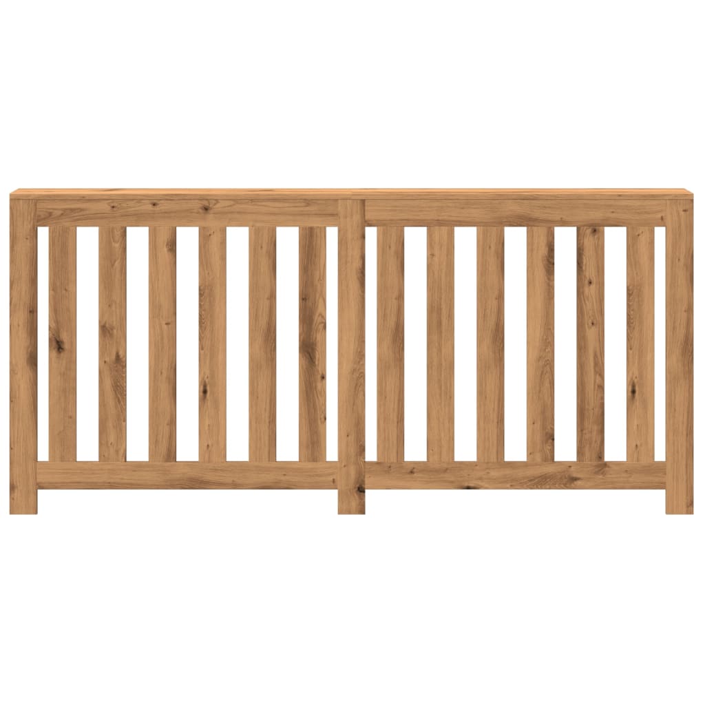Radiatorombouw 175x20x82 cm bewerkt hout artisanaal eikenkleur