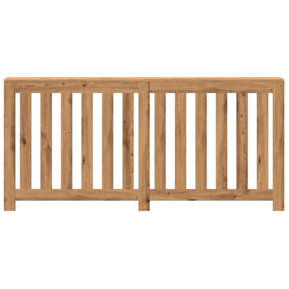 Radiatorombouw 175x20x82 cm bewerkt hout artisanaal eikenkleur