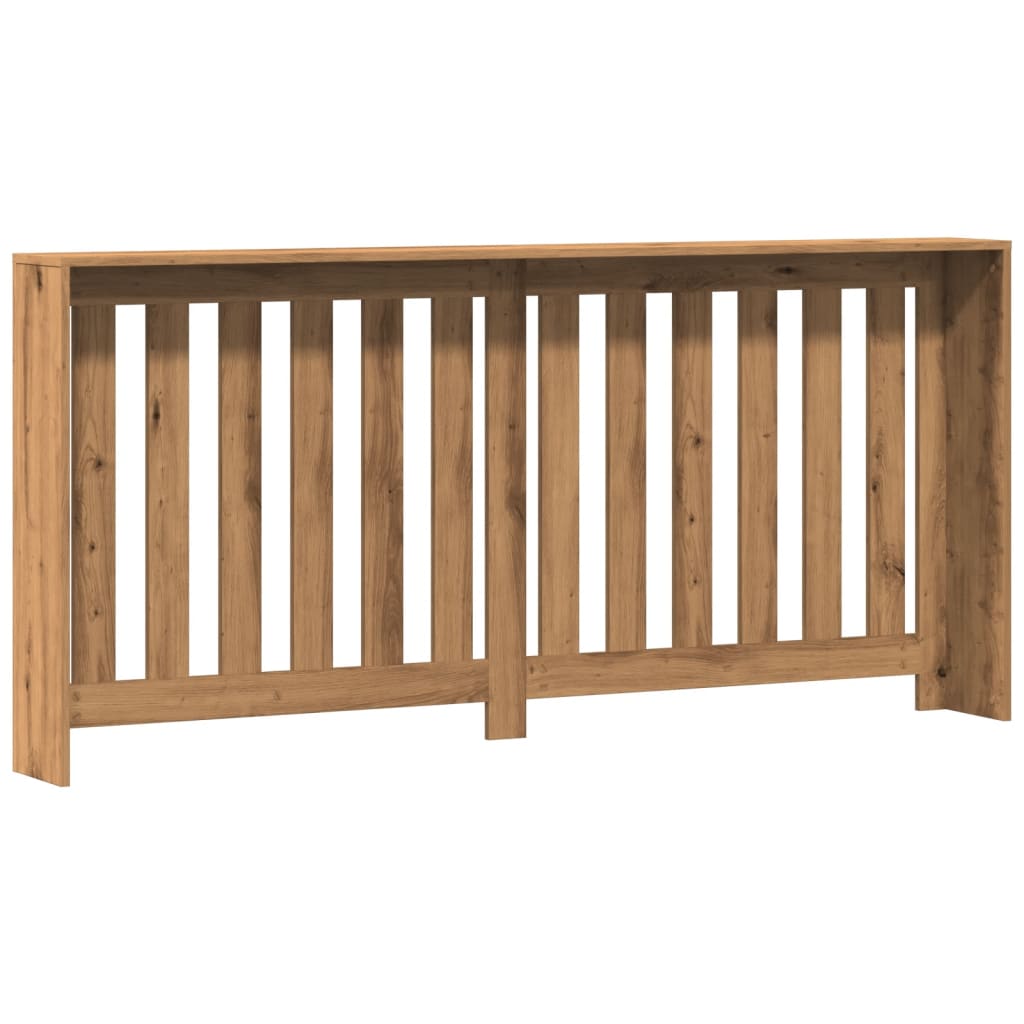 Radiatorombouw 175x20x82 cm bewerkt hout artisanaal eikenkleur