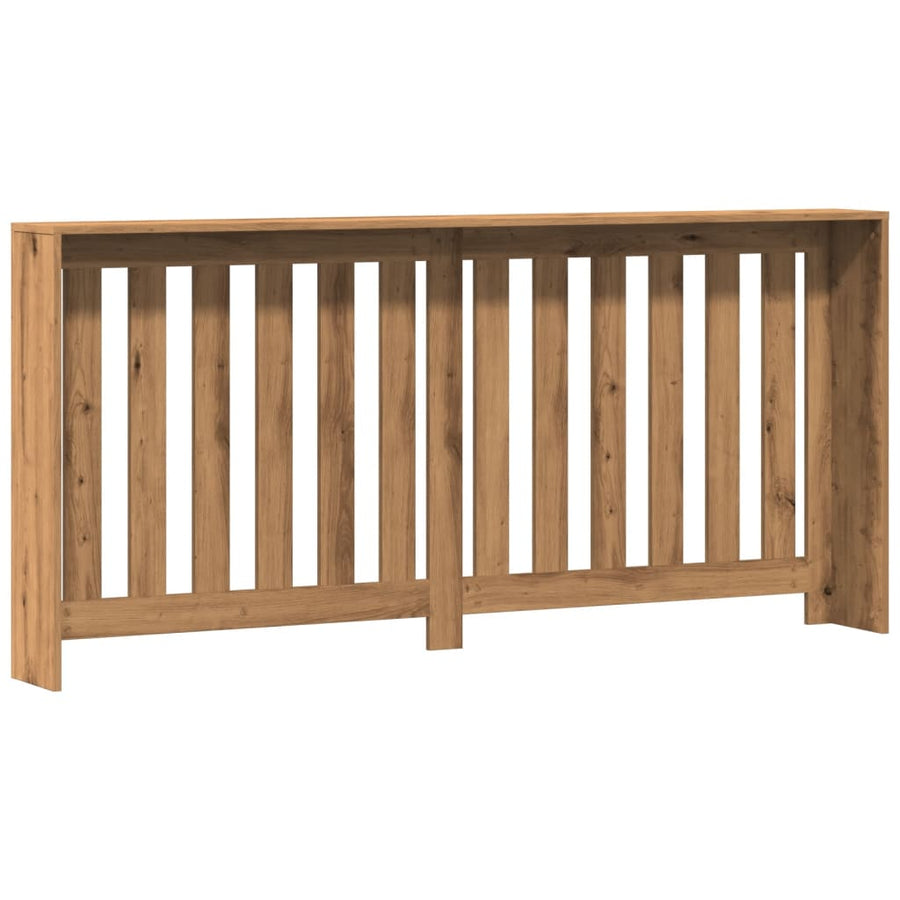 Radiatorombouw 175x20x82 cm bewerkt hout artisanaal eikenkleur