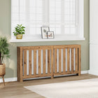 Radiatorombouw 175x20x82 cm bewerkt hout eikenkleur