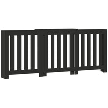 Radiatorombouw 205x21,5x83,5 cm bewerkt hout zwart