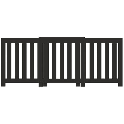 Radiatorombouw 205x21,5x83,5 cm bewerkt hout zwart
