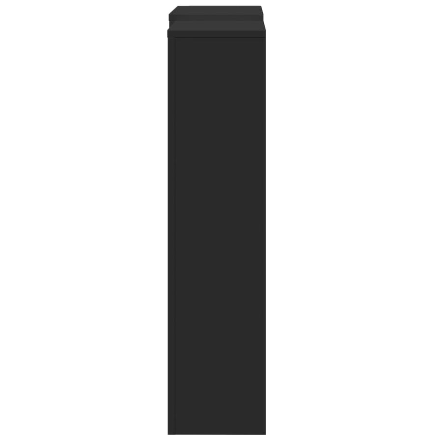 Radiatorombouw 205x21,5x83,5 cm bewerkt hout zwart
