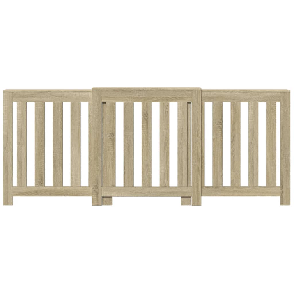 Radiatorombouw 205x21,5x83,5 cm bewerkt hout sonoma eikenkleur