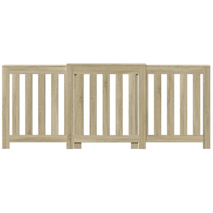 Radiatorombouw 205x21,5x83,5 cm bewerkt hout sonoma eikenkleur
