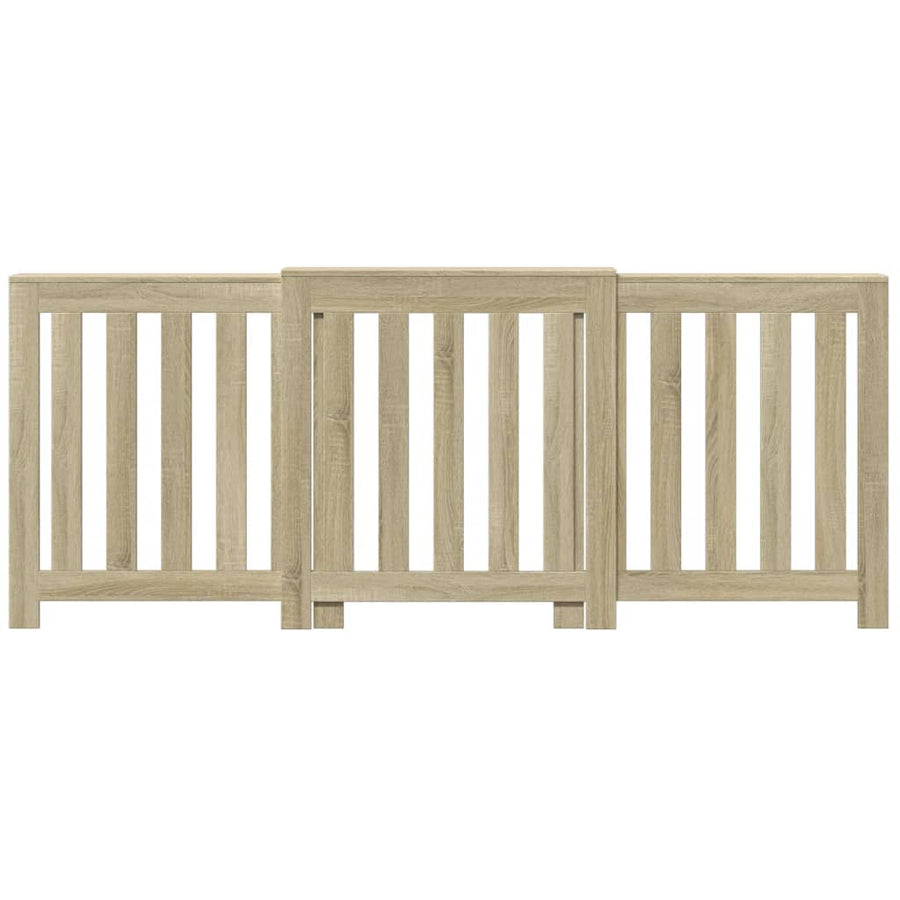 Radiatorombouw 205x21,5x83,5 cm bewerkt hout sonoma eikenkleur