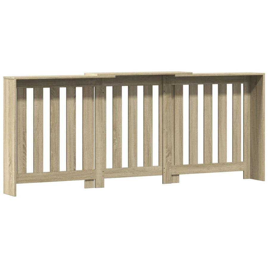 Radiatorombouw 205x21,5x83,5 cm bewerkt hout sonoma eikenkleur