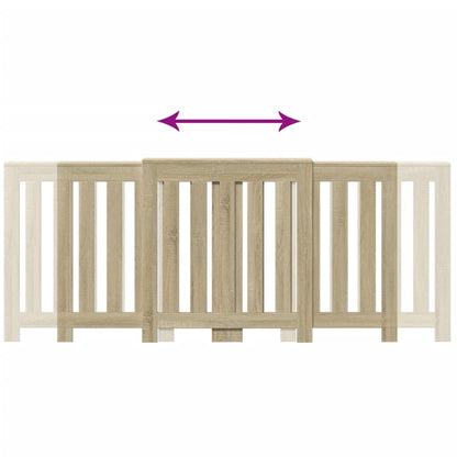 Radiatorombouw 205x21,5x83,5 cm bewerkt hout sonoma eikenkleur