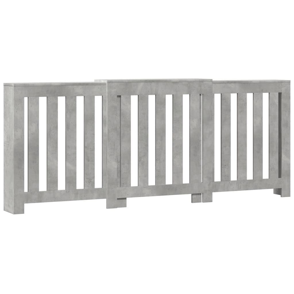 Radiatorombouw 205x21,5x83,5 cm bewerkt hout betongrijs