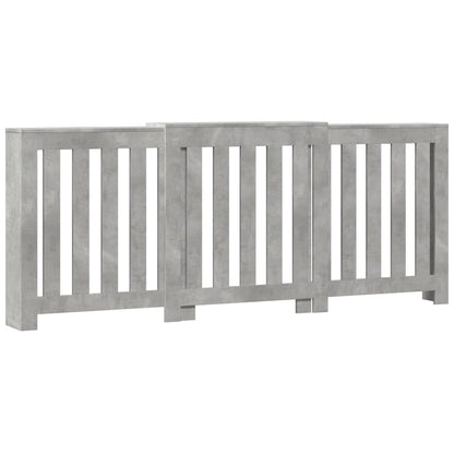 Radiatorombouw 205x21,5x83,5 cm bewerkt hout betongrijs
