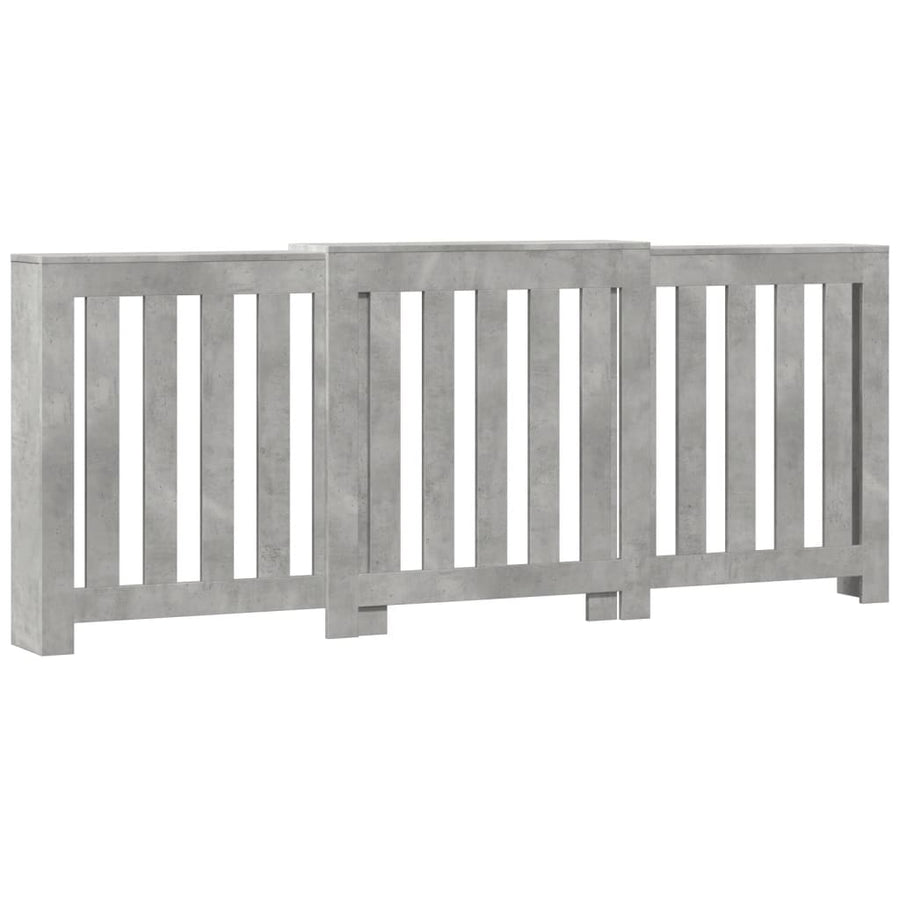 Radiatorombouw 205x21,5x83,5 cm bewerkt hout betongrijs